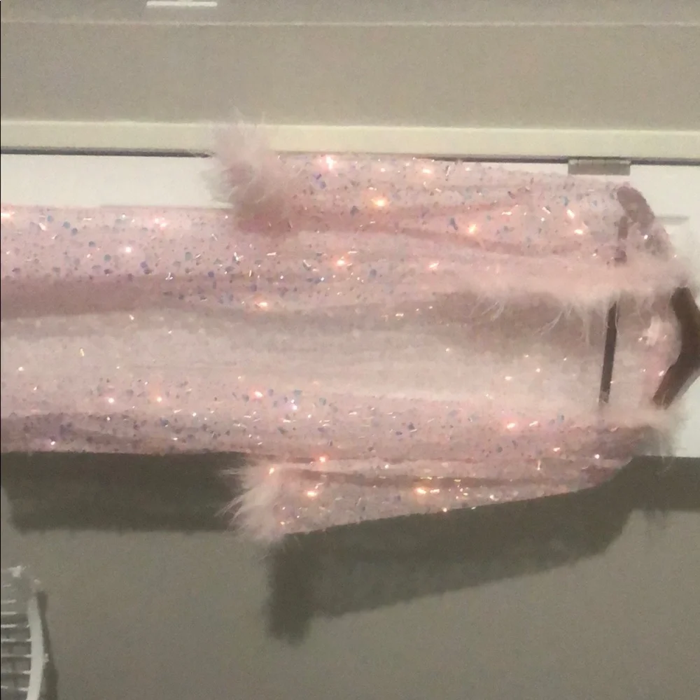 Hot & Delicious Pink Sequin Feather Jacket - Picture 2 of 2